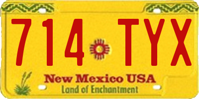 NM license plate 714TYX