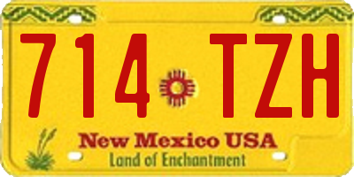 NM license plate 714TZH