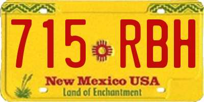 NM license plate 715RBH