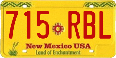 NM license plate 715RBL
