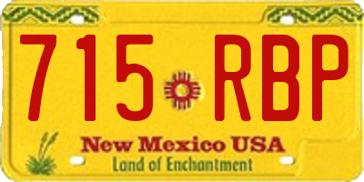 NM license plate 715RBP