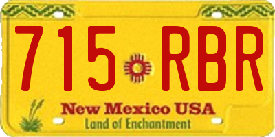 NM license plate 715RBR