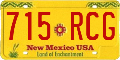 NM license plate 715RCG