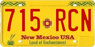 NM license plate 715RCN