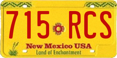 NM license plate 715RCS
