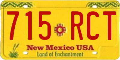 NM license plate 715RCT