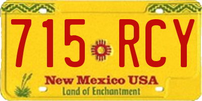 NM license plate 715RCY