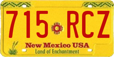 NM license plate 715RCZ