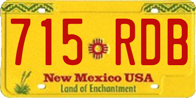NM license plate 715RDB