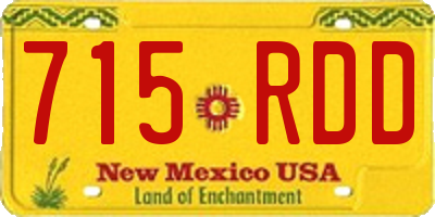 NM license plate 715RDD