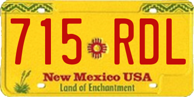 NM license plate 715RDL