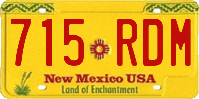 NM license plate 715RDM