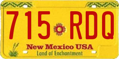 NM license plate 715RDQ