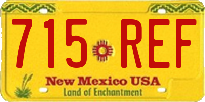 NM license plate 715REF