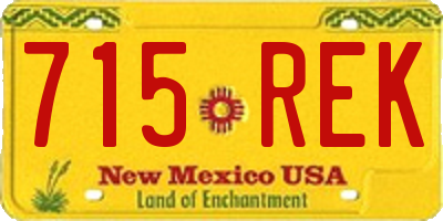 NM license plate 715REK