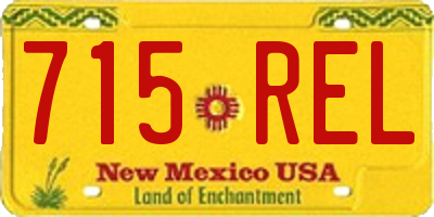 NM license plate 715REL