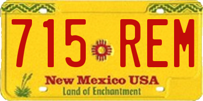 NM license plate 715REM