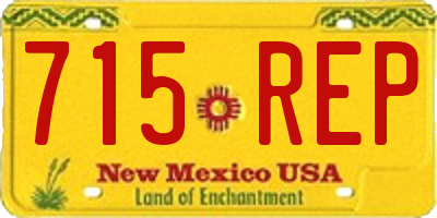 NM license plate 715REP