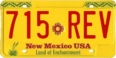 NM license plate 715REV