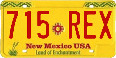 NM license plate 715REX
