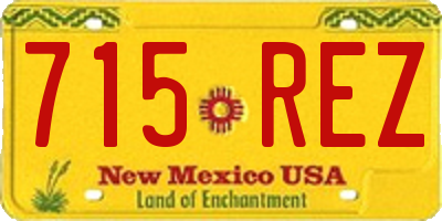 NM license plate 715REZ