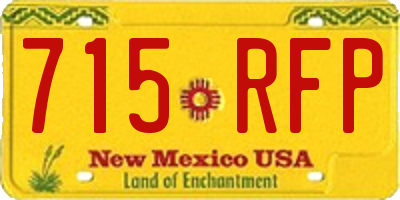 NM license plate 715RFP