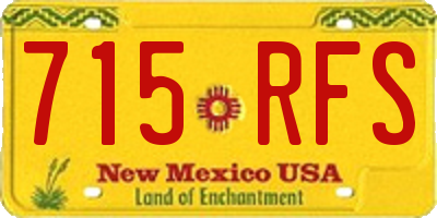 NM license plate 715RFS