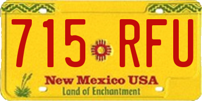 NM license plate 715RFU
