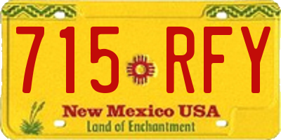 NM license plate 715RFY