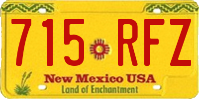 NM license plate 715RFZ