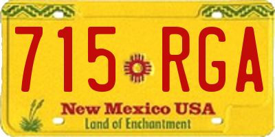 NM license plate 715RGA