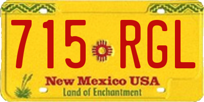 NM license plate 715RGL