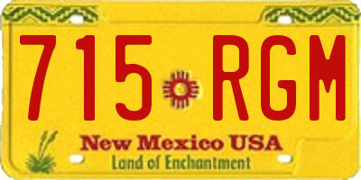 NM license plate 715RGM