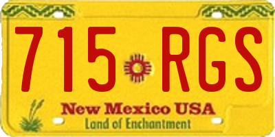 NM license plate 715RGS