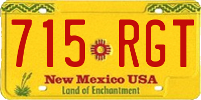 NM license plate 715RGT