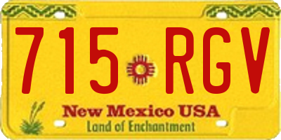 NM license plate 715RGV