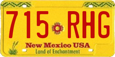 NM license plate 715RHG