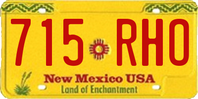 NM license plate 715RHO