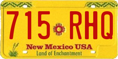 NM license plate 715RHQ