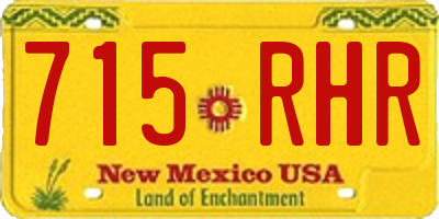 NM license plate 715RHR