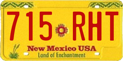 NM license plate 715RHT