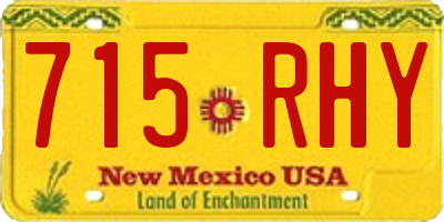 NM license plate 715RHY