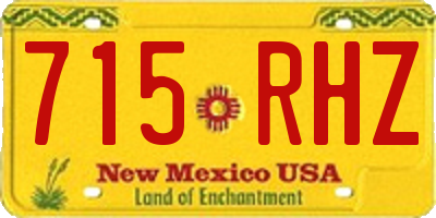 NM license plate 715RHZ