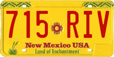 NM license plate 715RIV