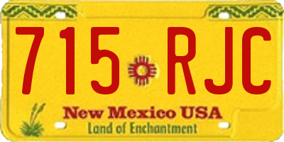 NM license plate 715RJC
