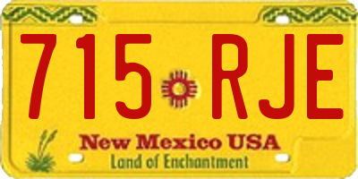 NM license plate 715RJE