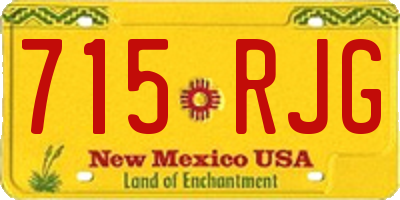 NM license plate 715RJG