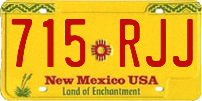NM license plate 715RJJ