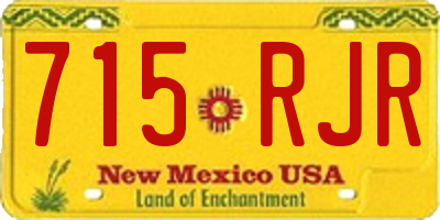 NM license plate 715RJR
