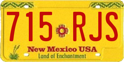 NM license plate 715RJS